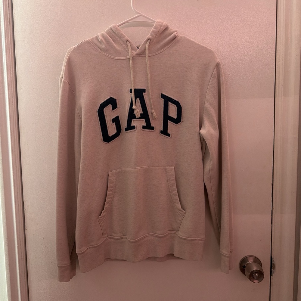 GAP Off-White Hoodie with Navy Logo